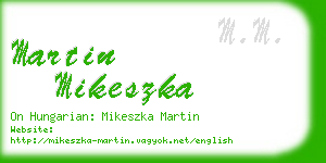 martin mikeszka business card